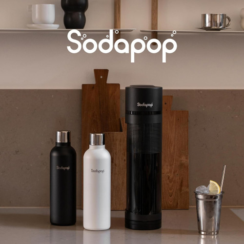 Sodapop Бутилка от неръждаема стомана, за Logan & Cooper Pro 750мл. white с таблекти за почистване
