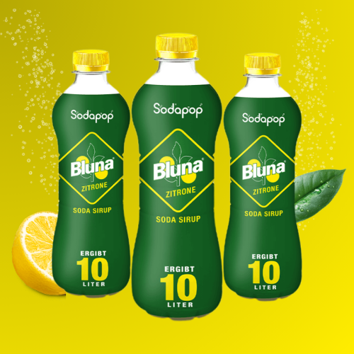 Sodapop BLUNA Сироп Лимон 500мл за 10 литра 3 броя